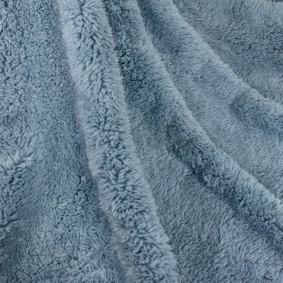 Small Dusty Blue Waterproof Sherpa Pet Blanket