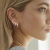 Lightweight silver hoop earrings set for women, hypoallergenic huggie earrings. - 4 of 4