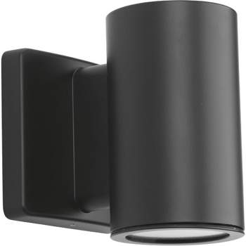 Progress Lighting Cylinders 1-Light Outdoor Wall Light in Graphite Aluminum with Shade