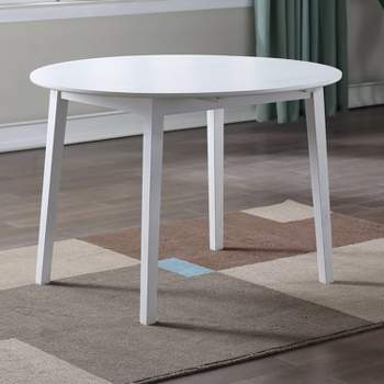 Naples Drop Leaf Dining Table White - Steve Silver Co.