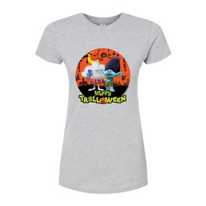 Women's - Trolls - Happy Trolloween Branch and Cloud Guy Juniors Fitted Graphic T-Shirt - 1 of 3