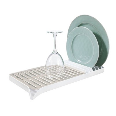 iDESIGN Austin Compact Dish Drainer White