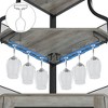 TROPOW Corner Bar Rack Cabinet with Detachable Wine Rack, Bar Cabinet with Glass Holder, Small Sideboard and Buffet Cabinet with Mesh Door - 4 of 4