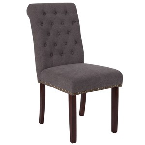 Parsons Chair with Rolled Back Fabric Black - Riverstone Furniture