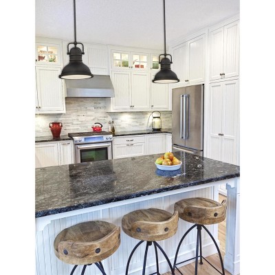 Boswell Mini Globe Farmhouse Pendant in Oil-Rubbed Bronze with Frosted Acrylic