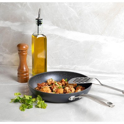 Black Aluminum Non-Stick 3-Piece Fry Pan Set
