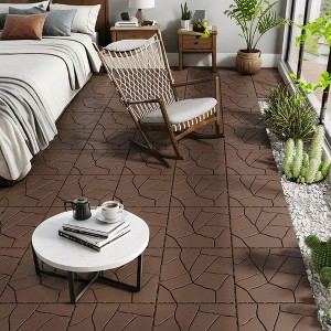 KTMBDW Plastic Interlocking Deck Tiles, 44 Pack , 12"x12" Waterproof Outdoor Flooring All Weather Use, Patio Floor Decking Tiles for Porch Backyard - 1 of 4