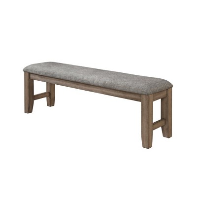 New Classic Furniture, Harrisburg Wood Dining Bench, Walnut