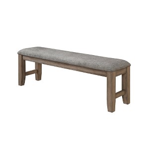 New Classic Furniture, Harrisburg Wood Dining Bench, Walnut - 1 of 4