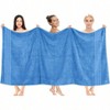 Pack of 2 Bath Sheets, 35x70 Inches, Luxury Soft Cotton Towels - Medium Blue - 3 of 4