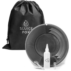 Gold panning starter kit for kids or adults; gold snifter bottle | spiral gold pan with dual riffles; basic gold prospecting kit - 1 of 4