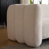 Sapphtopaz Modern 3-Seater Couches for Living Room with Wave Design Upholstered Loveseat Sofa Curved Lounge Sofa with Wood Frame for Apartment - 2 of 4