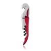 True TrueTap Metallic Red Double Hinged Waiter’s Corkscrew, Stainless Steel Wine Key with Foil Cutter - image 3 of 4