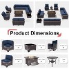 ALAULM 13 Pieces Patio Furniture Set, Rattan Wicker Outdoor Conversation Sets w/43in Propane Fire Pit Table, Swivel Rocking Chairs - 2 of 4