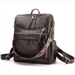 Wikineon Sophisticated Women's Leather Bag in Rich Coffee Tone: Elegant Design with Timeless Appeal, Perfect for Daily Commutes, Business Meetings - 1 of 4