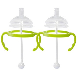 Botabee Straw Transition Cup Kit for Comotomo Baby Bottles fits 5oz & 8oz Bottles, 2 Pack, Green - 1 of 4