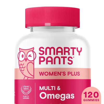 SmartyPants Women's Plus Multivitamin & Omegas Gummies with Vitamins C, D3, B12 & Zinc - 120ct