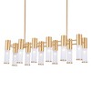 CWI Lighting Pipes 12 Light Island/Pool Table Chandelier With Sun Gold Finish - 2 of 4