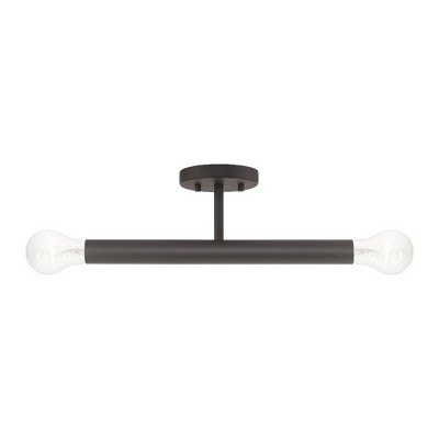 Livex Lighting Copenhagen 2 - Light Semi-Flush Mount in  Bronze