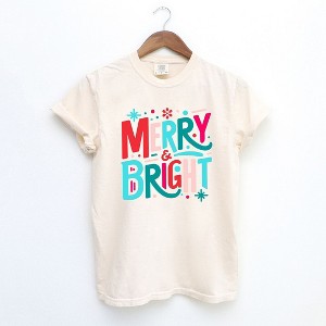Simply Sage Market Women's Merry and Bright Abstract Short Sleeve Garment Dyed Tee - 1 of 4