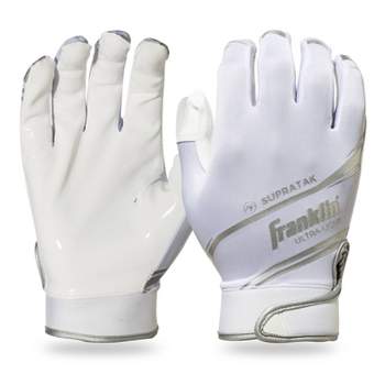 Franklin Sports Supratak Adult Receiver Gloves White - M