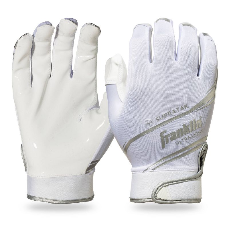 Franklin Sports Supratak Adult Receiver Gloves White - M, 1 of 4