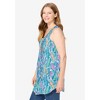 Woman Within Plus Size Sleeveless Pintuck Gauze Shirt - 4 of 4