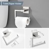Towel Holder & Toilet Paper Holder Brushed, Bathroom Hardware Set, Stainless Steel Hand Towel Ring Bar,2 Pcs - 3 of 4