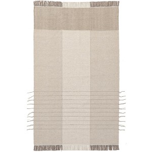 Nuloom Belinda Striped 6x9 Wool Indoor Area Rug for Living Room Bedroom Dining Room Kitchen, Beige - 1 of 4