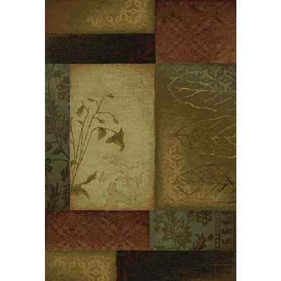 Oriental Weavers Sphinx 40A Hudson Beige/Green/Red Rug Size: 3'10" x 5'5"