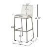 Set of 2 Bar Stools Leather Counter Bar Stools with Metal Frame,Bar Chairs for Dining Rooms,Kitchens Islands-Christopher Knight Home - 3 of 4