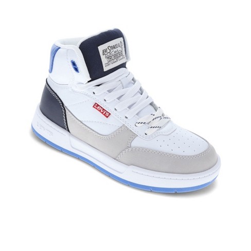 Levi's Kids Venice Synthetic Leather Casual Hightop Sneaker Shoe, White ...