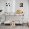 Karl Home Gray Twin Size Metal Bunk Bed for Kids Teens Adults, Heavy Duty Metal Bunk Bed with Ladder - 3 of 4