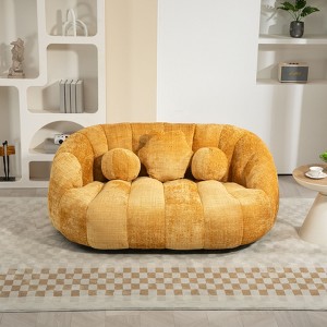 NicBex 64 Inch Loveseat,Modern Chenille Fabric Loveseat Sofa Lounger High Back,Bean Bag Chair Couch for Living Room - 1 of 4