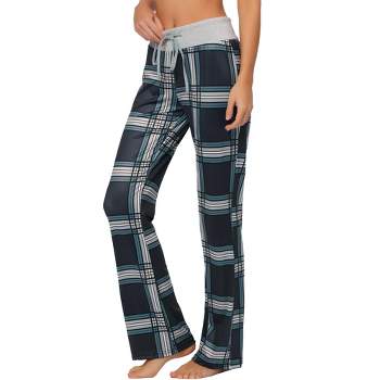 Cheibear Womens Velvet Bottom Lounge Pajama Sleepwear Ankle Wide Leg Pants  Red Medium : Target