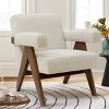 Morgan Accent Chair With Arms,22.5" Wide Lounge Armrest Linen Accent Chair,Upholstered Seat and Back With V Shape Solid Wood Legs-Maison Boucle - 2 of 4