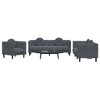 vidaXL Sofa Set Dark grey Velvet (100% polyester), plywood, solid wood - 2 of 4
