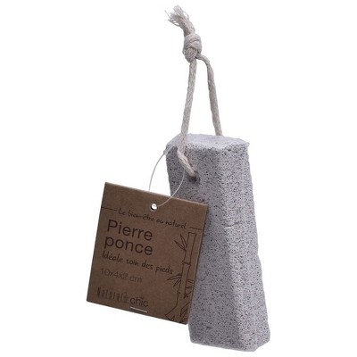 Small Taupe Pumice Stone with Durable String for Exfoliating
