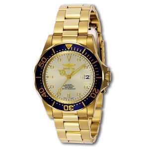 Invicta 9743 Men's Pro Diver Beige Dial Gold Plated Automatic Dive Watch - 1 of 4