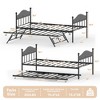Twin Daybed with Trundle – Stylish Metal Sofa Bed Frame, Pop-Up Trundle, Perfect for Any Space - 3 of 4