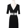 INSPIRE CHIC Women's Elastic Interlocking Buckle Sequin Waist Belt - 4 of 4