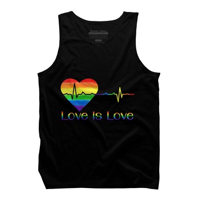Design By Belugastore Humans Pride Heartbeat Love is Love By Belugastore Tank Top