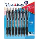 Paper Mate Profile 8pk Ballpoint Pens 1.4mm Bold Tip Black