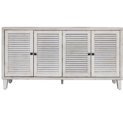 GDFStudio Grover Natural Wood Wash Finish 4-Door Storage 60“ Buffet Sideboard with Shelf