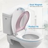 Round Toilet Seat with Toddler Seat Built in - Fits Both Adults and Children, Soft-Close & Non-Slip Design, Easy Installation & Cleaning, Pink - 4 of 4