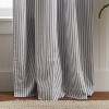 Martha Stewart 84"x50" 2pk Ticking Striped 84" Back Tab Black Lined Curtain Panel - 3 of 4