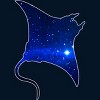 Men's Design By Humans Space Manta Ray By Shrenk T-Shirt - 2 of 4