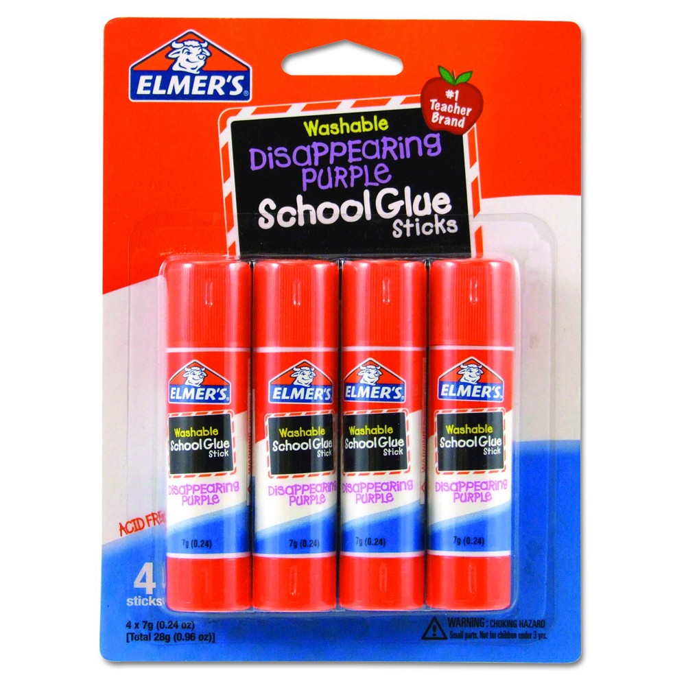 UPC 026000005432 product image for Elmer's School Glue Sticks 4ct - Disappearing Purple | upcitemdb.com