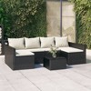 vidaXL Garden Lounge Set Black and Cream White - 2 of 4