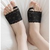 Anna-Kaci 5 Pairs Women's Floral Lace No Show Socks Low Cut Stretch Liner with Elegant Scalloped Trim Invisible Design for Flats and Loafers - 2 of 3